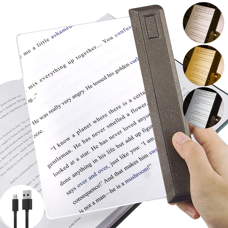 LUXSWAY Rechargeable 3X Full Page Magnifier for Reading,Magnifying Glass with 12 Super Bright LEDs,Adjustable Brightness Illuminated Magnifier Suitable for Reading - Image 2